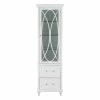 TeamsonUS Teamson Home Florence Wooden Linen Tower Cabinet With Storage, White