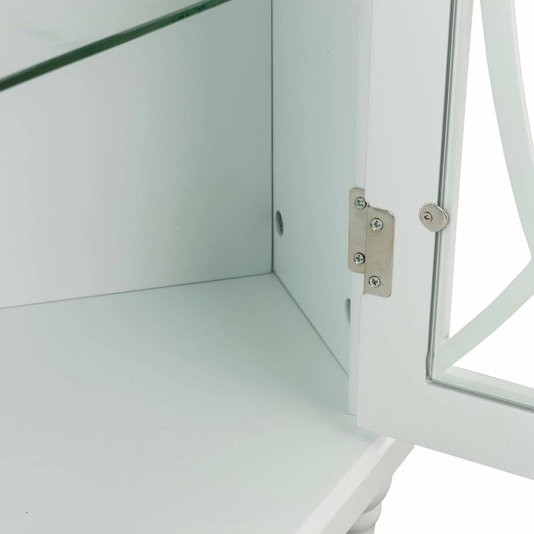 TeamsonUS Teamson Home Florence Corner Wooden Floor Cabinet With Adjustable Shelves, Natural