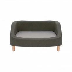 TeamsonUS Teamson Pets Bennett Linen Sofa Dog Bed For Small And Medium Dogs, Gray