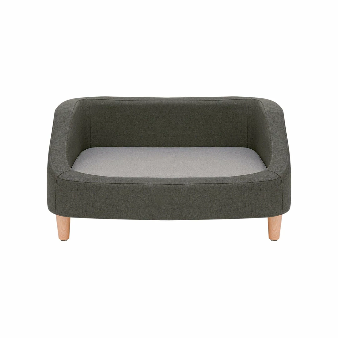 TeamsonUS Teamson Pets Bennett Linen Sofa Dog Bed For Small And Medium Dogs, Gray
