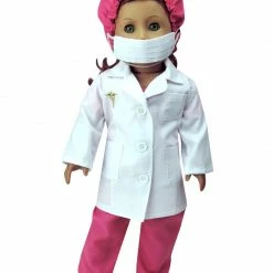 TeamsonUS Sophia's Doll Doctor Scrubs And Lab Coat Set For 18" Dolls