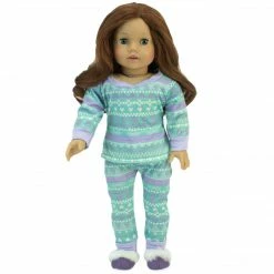 TeamsonUS Sophia's Pattern Pajama Set With Long Sleeve And Pants For 18