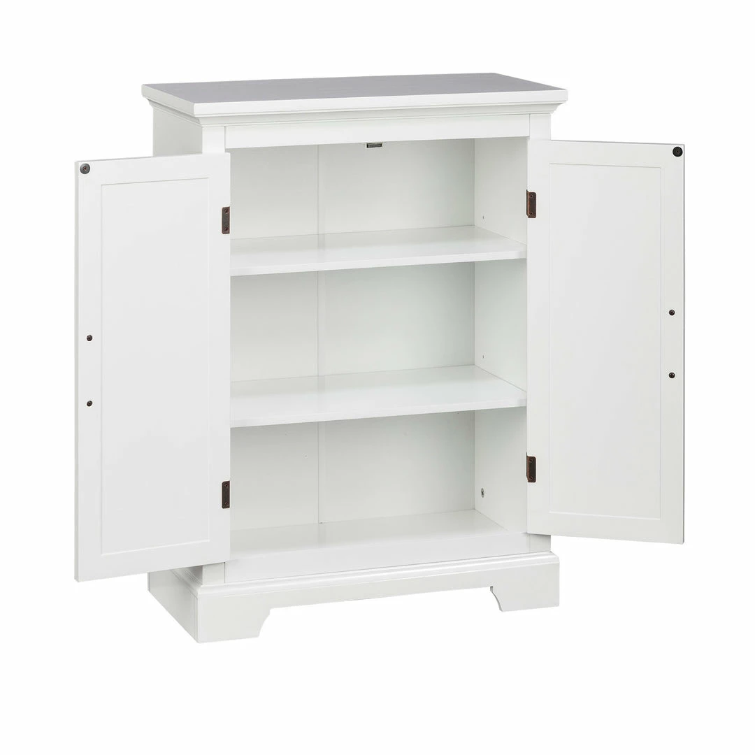 TeamsonUS Teamson Home St. James Wooden Floor Cabinet With 3 Shelves, White