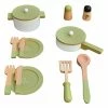 TeamsonUS Teamson Kids Little Chef Frankfurt Wooden Cookware Play Kitchen Accessories, Green