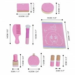 TeamsonUS Teamson Kids Little Dreamer Wooden Tabletop Vanity Set With 9 Play Accessories, Pink