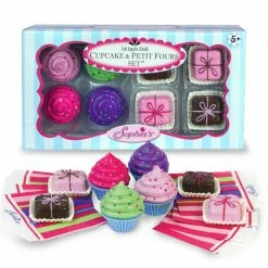 TeamsonUS Sophia's Cupcakes & Petit Fours Dessert Set For 18" Dolls