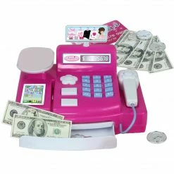 TeamsonUS Kids Sophia's Cash Register, Grocery Food And Money Set For 18