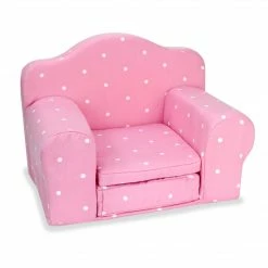TeamsonUS Sophia's Polka Dot Pull-Out Chair Bed For 18'' Dolls, Pink