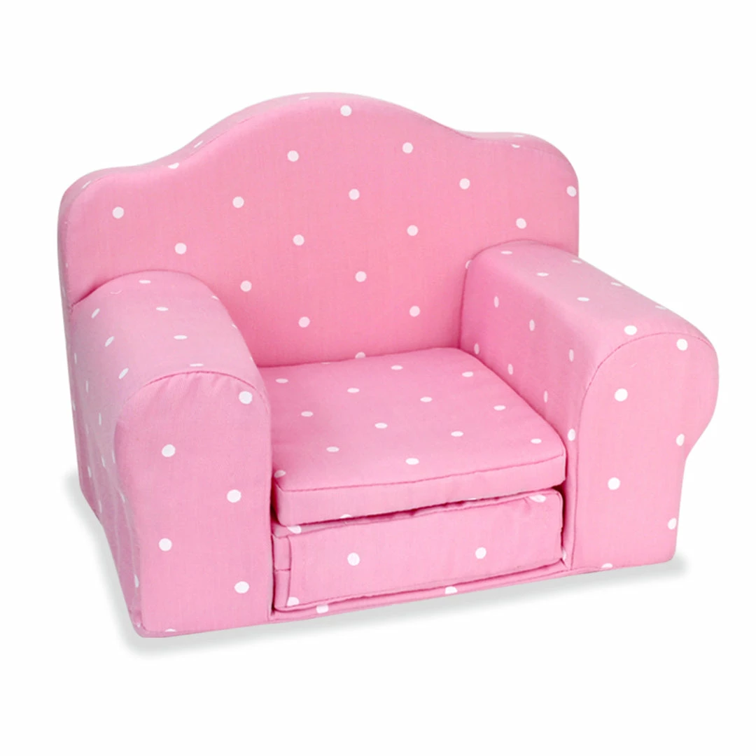 TeamsonUS Sophia's Polka Dot Pull-Out Chair Bed For 18'' Dolls, Pink