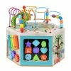 TeamsonUS Teamson Kids Preschool Play Lab 7-in-1 Large Wooden Activity Station, Natural
