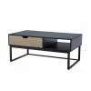 TeamsonUS Teamson Home Bryson Two-Tone Lift Top Coffee Table Desk With Storage, Black