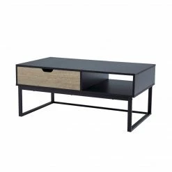 TeamsonUS Teamson Home Bryson Two-Tone Lift Top Coffee Table Desk With Storage, Black