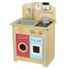 TeamsonUS New Teamson Kids Little Chef Porto Classic Wooden Kitchen Playset, Natural