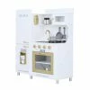 TeamsonUS Teamson Kids Little Chef Mayfair Classic Kids Kitchen Playset With 11 Accessories, White/Gold