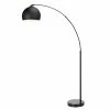 TeamsonUS Teamson Home Arquer Arc Metal Floor Lamp With Bell Shade, Black