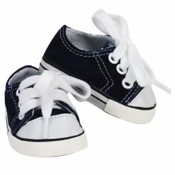 TeamsonUS Kids Sophia's Canvas Sneakers For 15" Dolls, Black