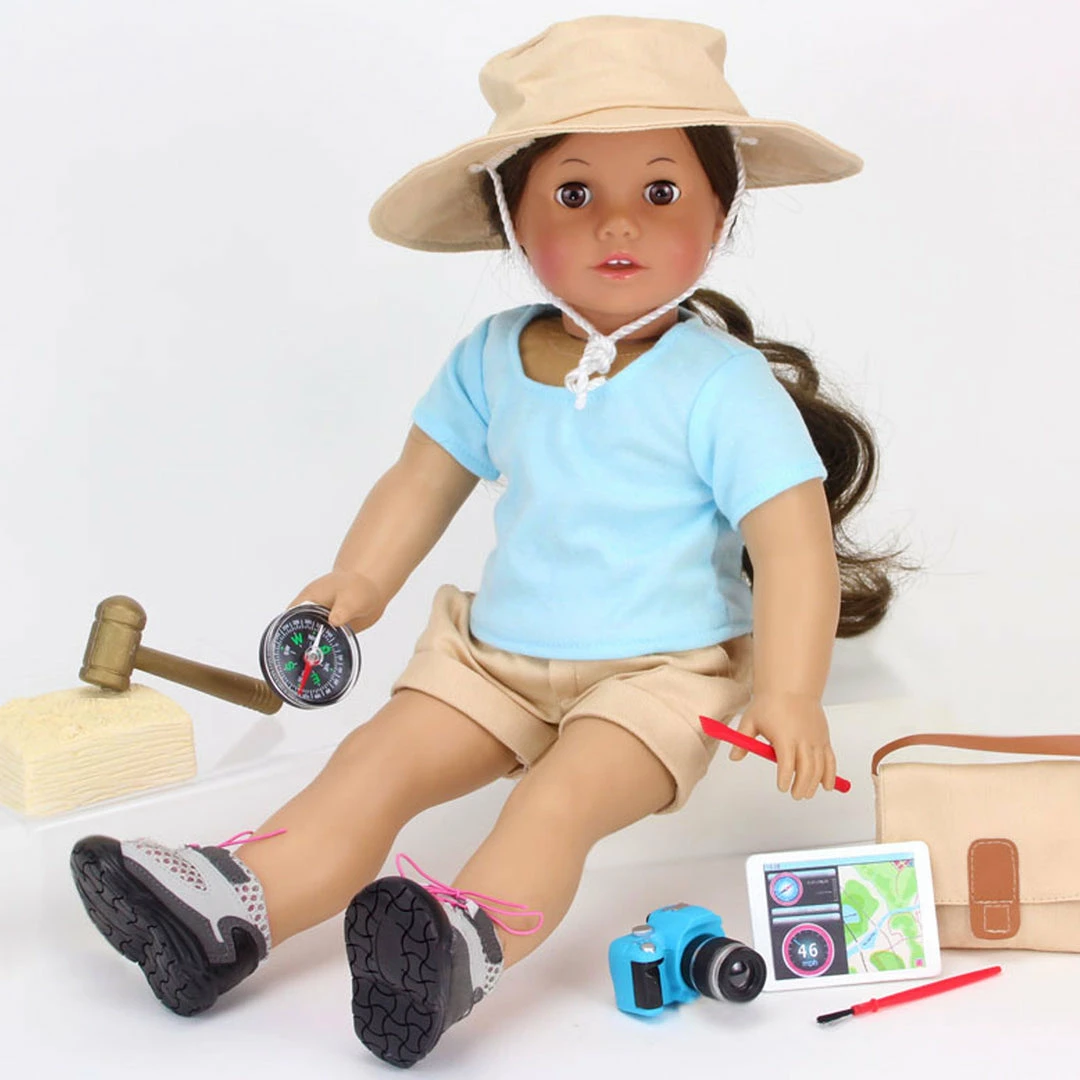 TeamsonUS Sophia's 10 Piece Smithsonian Paleontologist Set For 18" Dolls, Multicolor