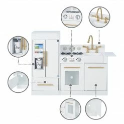 TeamsonUS Teamson Kids - Little Chef Chelsea Modern Play Kitchen - White / Gold