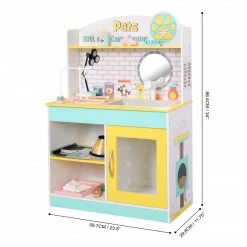 TeamsonUS Teamson Kids Little Helper Wooden Pet Care And Veterinary Clinic Playset