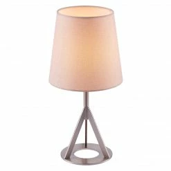 TeamsonUS Teamson Home Aria 15" Modern Table Lamp With Round Shade, Brass/Khaki