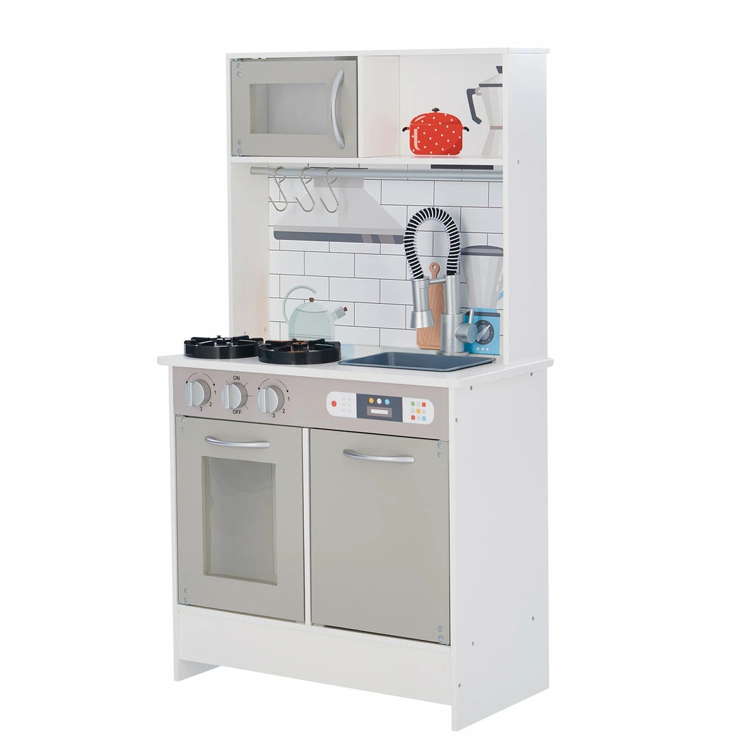 TeamsonUS Teamson Kids - Little Chef Valencia Classic Play Kitchen - Grey