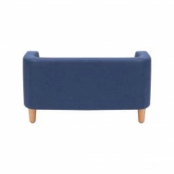 TeamsonUS New Teamson Pets Bennett Elevated Linen Sofa Pet Daybed For Small And Medium Dogs, Navy