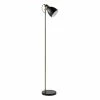TeamsonUS Teamson Home Quincy Modern Monopod Floor Lamp With Antique Brass Finish, Black