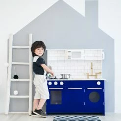 TeamsonUS Teamson Kids - Little Chef Berlin Modern Play Kitchen - White / Blue
