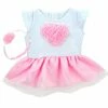 TeamsonUS Sophia's Heart Dress And Headband Outfit For 15'' Dolls, White/Pink Kids