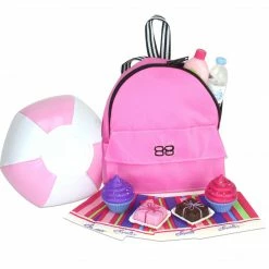 TeamsonUS Sophia's Beach Day Backpack With Accessories Set For 18'' Dolls, Pink Kids