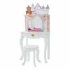 TeamsonUS Fantasy Fields Kids Dreamland Castle Vanity Set With Chair And Accessories, White/Pink