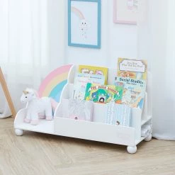 TeamsonUS Fantasy Fields Rainbow Wooden Display Bookcase, White