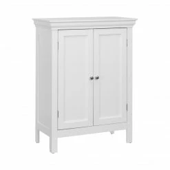TeamsonUS Teamson Home Stratford Wooden Floor Cabinet With 2 Shelves, White