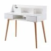 TeamsonUS Teamson Home Creativo Wooden Writing Desk With Storage, White/Natural