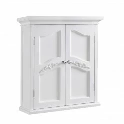 TeamsonUS Teamson Home Versailles Wooden Wall Cabinet With 2 Shelves, White