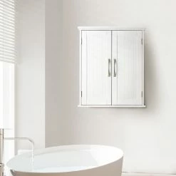 TeamsonUS Teamson Home Newport Contemporary Wooden Removable Cabinet, White