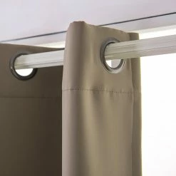 TeamsonUS Teamson Home 84" Ephesus Premium Solid Insulated Thermal Blackout Window Curtain Panels With Grommets, Sepia Brown