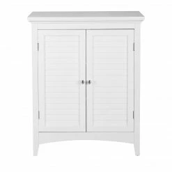 TeamsonUS Teamson Home Glancy Wooden Floor Cabinet With Shutter Doors, White
