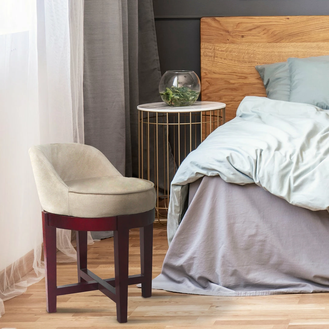 TeamsonUS Teamson Home Swivel Chair With Solid Wood Legs