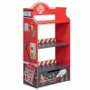 TeamsonUS Fantasy Fields Little Fire Fighters Bookshelf With Drawer, Red