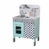 TeamsonUS Teamson Kids Little Chef Philly Modern Wooden Kitchen Playset, Mint/White