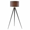 TeamsonUS Teamson Home Romanza 62" Postmodern Tripod Floor Lamp With Drum Shade, Gray