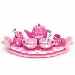 TeamsonUS Sophia's 10 Piece Wooden Tea Party Set, Pink