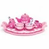 TeamsonUS Sophia's 10 Piece Wooden Tea Party Set, Pink