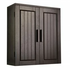 TeamsonUS Teamson Home Catalina Removable Wooden Wall Cabinet With 2 Doors, Espresso