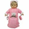 TeamsonUS Sophia's Polar Bear Bunting Snowsuit With Attached Mittens And Hood For 15' Dolls, Pink Kids