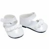 TeamsonUS Sophia's Patent Leather Dress Shoes For 18" Dolls, White Kids