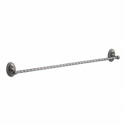 TeamsonUS Teamson Home 18" Swirl Towel Bar, Brushed Satin Nickel