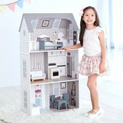 TeamsonUS Olivia's Little World Furnished Dollhouse For 12" Dolls, White Kids