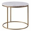 TeamsonUS Teamson Home Marmo Modern Marble-Look Round Side Table, Marble/Brass